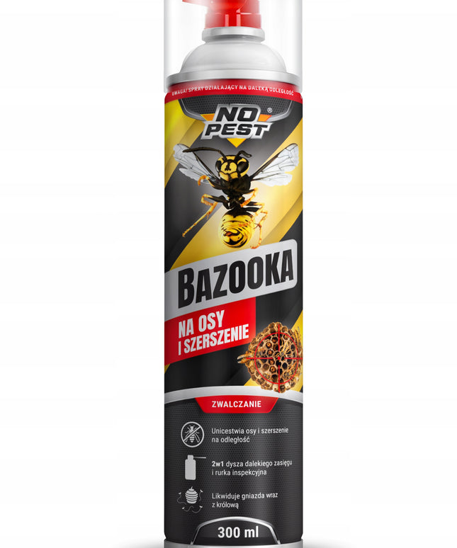 Stiprus purškiklis nuo vapsvų, širšių ir lizdų BAZOOKA 300ml
