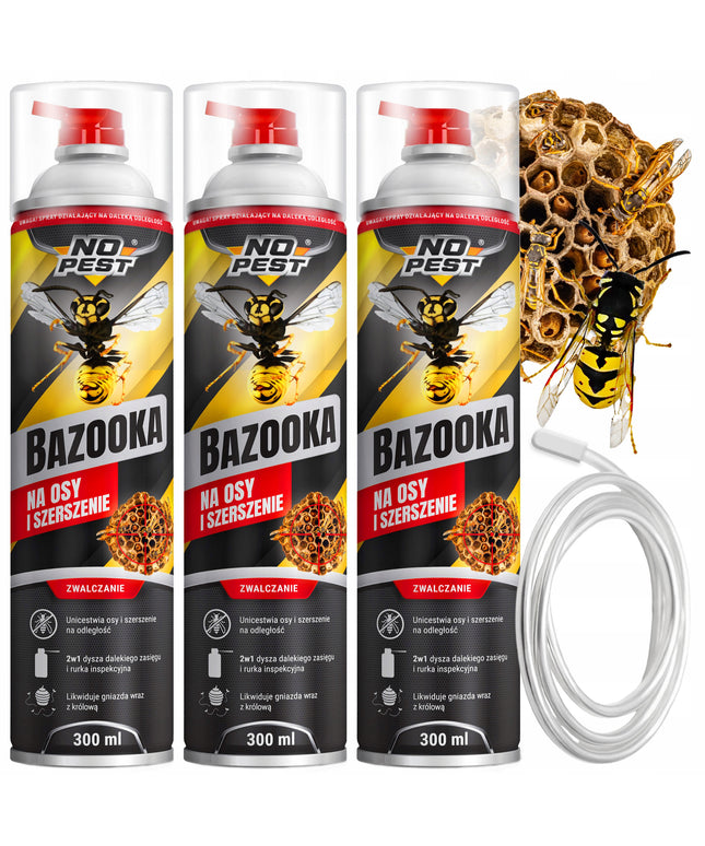 Stiprus purškiklis nuo vapsvų, širšių ir lizdų BAZOOKA 300ml