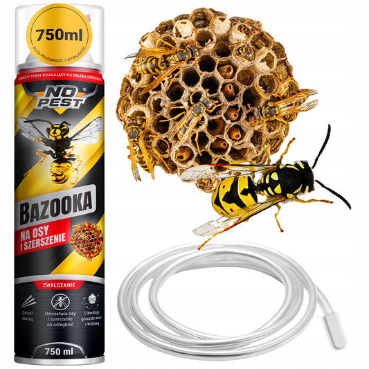 Stiprus purškiamasis preparatas nuo vapsvų ir širšių lizdų BAZOOKA 750ml