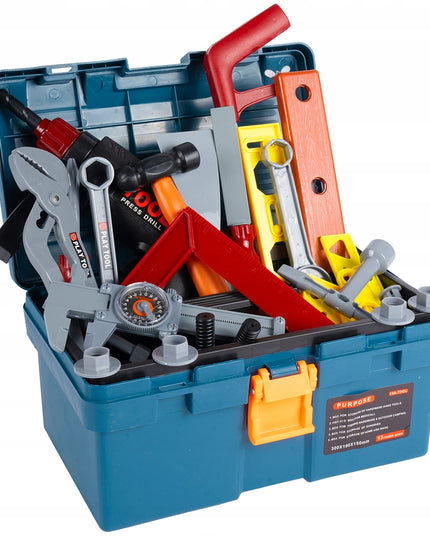 Įrankių dėžė lagaminas su gręžtuvu, dirbtuvių meistro rinkinys