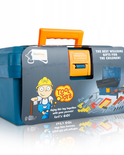 Įrankių dėžė lagaminas su gręžtuvu, dirbtuvių meistro rinkinys