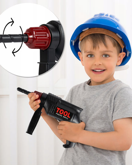 Įrankių dėžė lagaminas su gręžtuvu, dirbtuvių meistro rinkinys