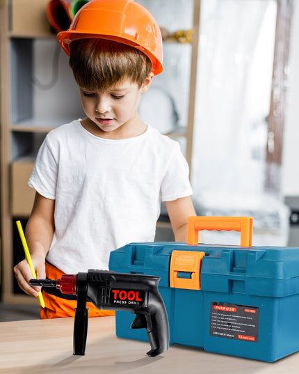 Įrankių dėžė lagaminas su gręžtuvu, dirbtuvių meistro rinkinys