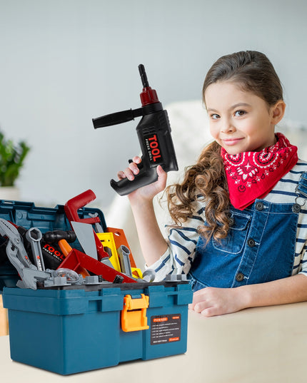 Įrankių dėžė lagaminas su gręžtuvu, dirbtuvių meistro rinkinys