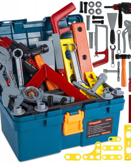 Įrankių dėžė lagaminas su gręžtuvu, dirbtuvių meistro rinkinys