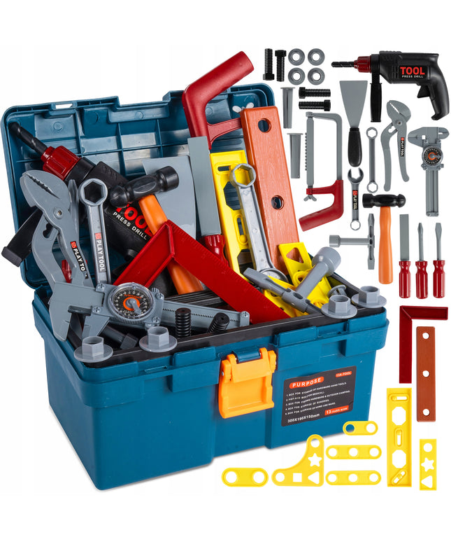 Įrankių dėžė lagaminas su gręžtuvu, dirbtuvių meistro rinkinys