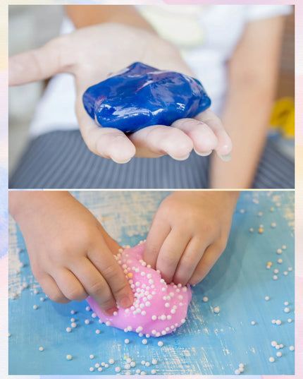 Didelis „slime“ kūrimo rinkinys vaikams, 126 dalių plastinė masė – dovana