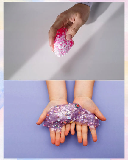 Didelis „slime“ kūrimo rinkinys vaikams, 126 dalių plastinė masė – dovana