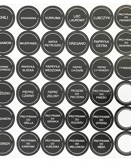 Indeliai prieskoniams stiklainiai talpyklos rinkinys 24 vnt 72 lipdukai