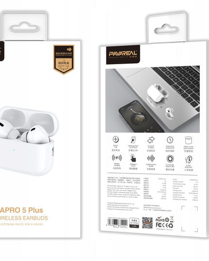 BELIAIDĖS AUSINĖS KANALINĖS PAVAREAL APro 5 PLUS Bluetooth 5.0