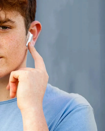 „BLOW” BELAIDĖS AUSINĖS SU BLUETOOTH, IZOLIUOTAS TRIUKŠMAS (ANC), MIKROFONAS, SKIRTOS SPORTUI, SU POWERBANK