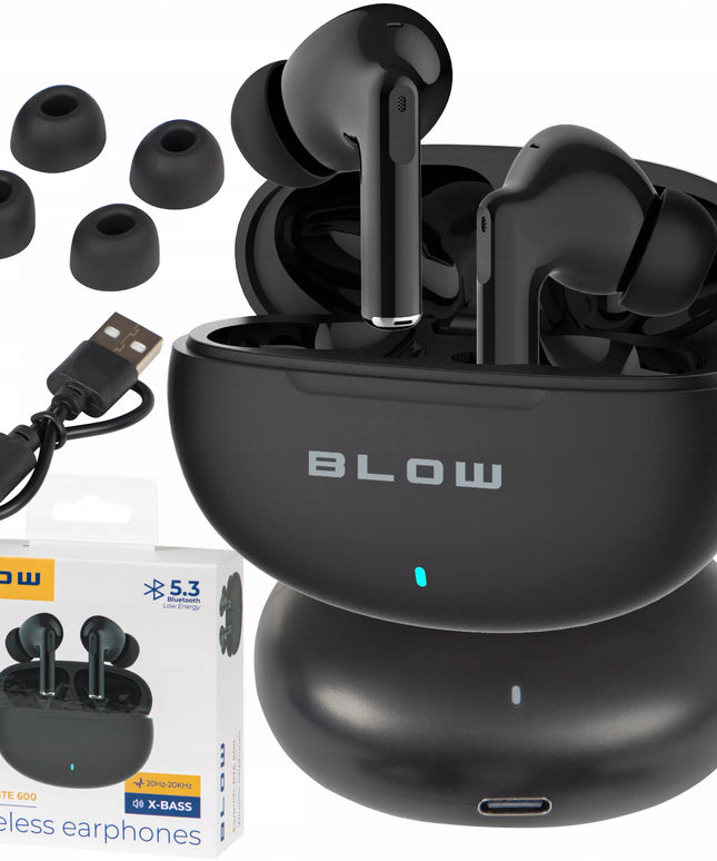 Belaidės In-ear Bluetooth ausinės su mikrofonu, žaidimų, Powerbank