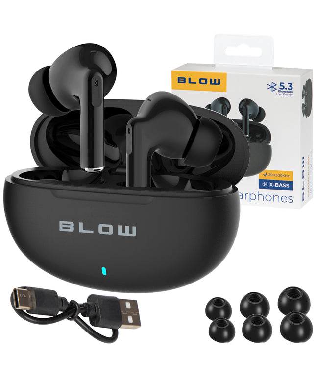 Belaidės In-ear Bluetooth ausinės su mikrofonu, žaidimų, Powerbank