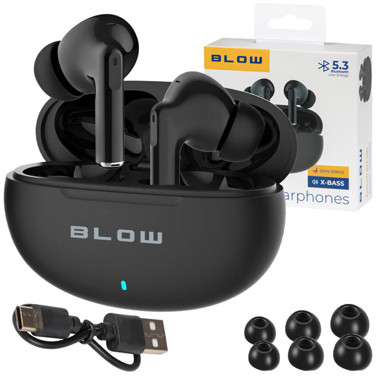 Belaidės In-ear Bluetooth ausinės su mikrofonu, žaidimų, Powerbank