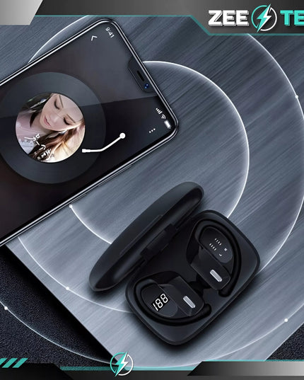 ZeeTech belaidės ausinės su mikrofonu Bluetooth sportinės žaidimų