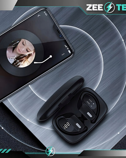 Belaidės į ausis įkišamos ausinės su mikrofonu, Bluetooth, sportinės, žaidimų