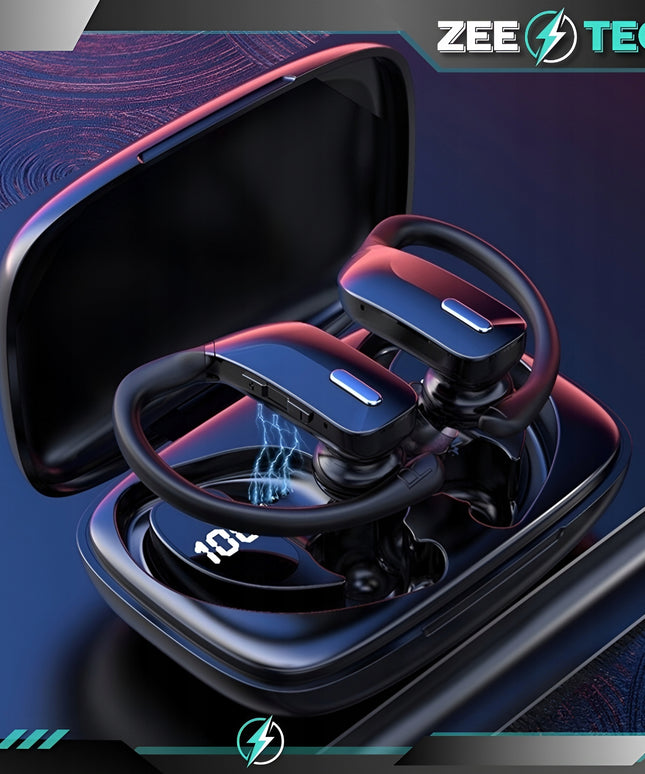 Belaidės į ausis įkišamos ausinės su mikrofonu, Bluetooth, sportinės, žaidimų