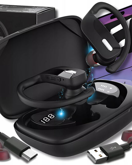 Belaidės į ausis įkišamos ausinės su mikrofonu, Bluetooth, sportinės, žaidimų
