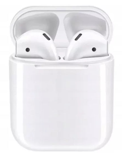 Baltos „Bluetooth TWS“ ausinės išmaniajam telefonui Android iOS muzikai ir pokalbiams su dėklu