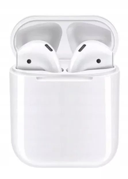 Baltos „Bluetooth TWS“ ausinės išmaniajam telefonui Android iOS muzikai ir pokalbiams su dėklu