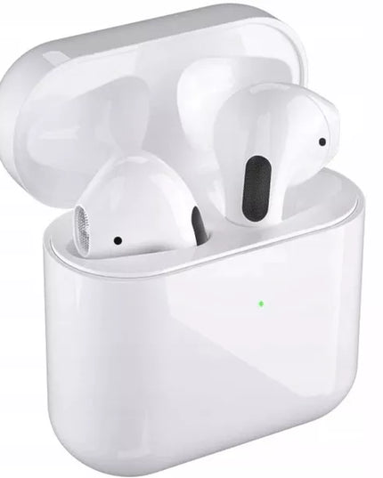 Baltos „Bluetooth TWS“ ausinės išmaniajam telefonui Android iOS muzikai ir pokalbiams su dėklu