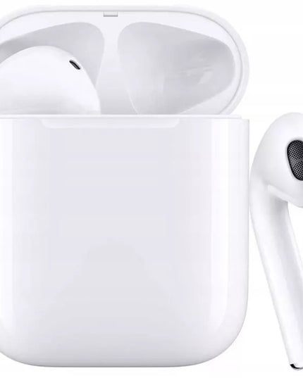 Baltos „Bluetooth TWS“ ausinės išmaniajam telefonui Android iOS muzikai ir pokalbiams su dėklu