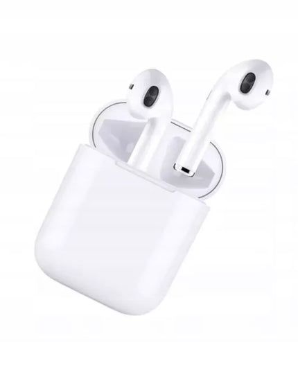BALTYS BLUETOOTH TWS AUSINĖS IŠMANIESIEMS TELEFONAMS ANDROID IOS MUZIKAI POKALBIAMS SU DĖKLU