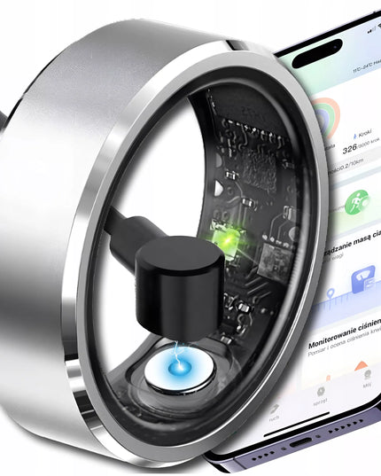 SMART RING Išmanusis žiedas Širdies ritmas Kraujospūdis Miego sporto SMARTRING