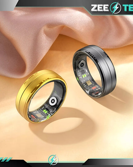 SMART RING Išmanusis žiedas Širdies ritmas Stresas Žingsniai Miego Sportas SMARTRING