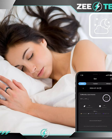 SMART RING Išmanusis žiedas Širdies ritmas Stresas Žingsniai Miego Sportas SMARTRING