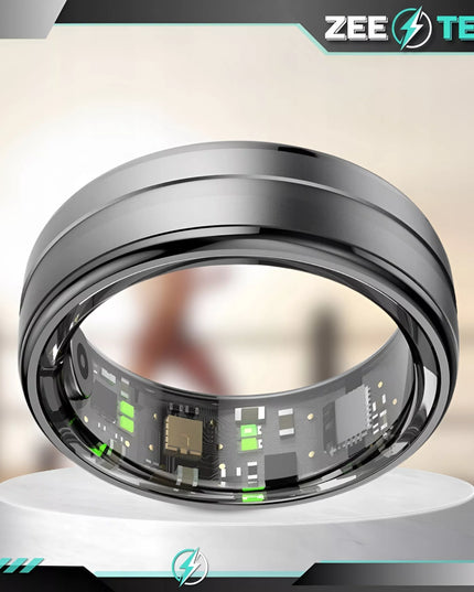 SMART RING Išmanusis žiedas Širdies ritmas Stresas Žingsniai Miego Sportas SMARTRING