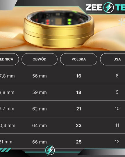 SMART RING Išmanusis žiedas Širdies ritmas Stresas Žingsniai Miego Sportas SMARTRING