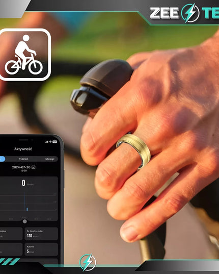 SMART RING Išmanusis žiedas Širdies ritmas Stresas Žingsniai Miego Sportas SMARTRING