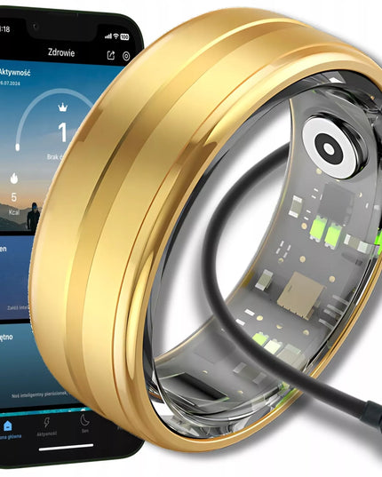 SMART RING Išmanusis žiedas Širdies ritmas Stresas Žingsniai Miego Sportas SMARTRING