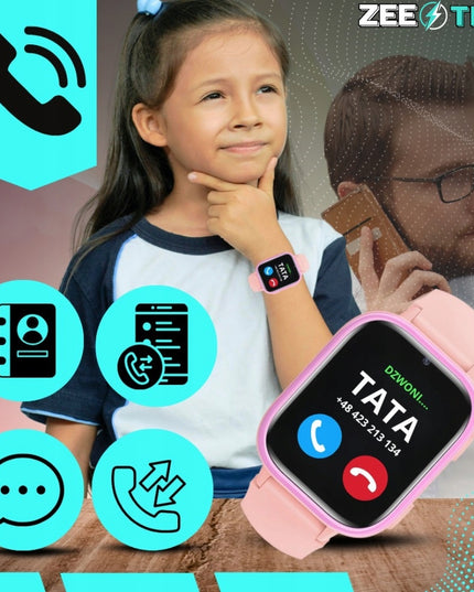 SMARTWATCH VAIKAMS, LAIKRODIS SU SKAMBĖJIMO FUNKCIJA, MENIU (PL), FOTOKAMERA, TELEFONAS + SIM KORTELĖ