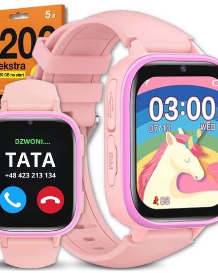 SMARTWATCH VAIKAMS, LAIKRODIS SU SKAMBĖJIMO FUNKCIJA, MENIU (PL), FOTOKAMERA, TELEFONAS + SIM KORTELĖ