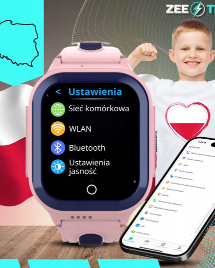 Išmanusis laikrodis vaikams laikrodis GPS WhatsApp skambučiai WiFi 4G kamera + SIM