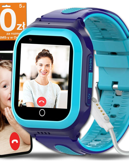 Išmanusis laikrodis vaikams laikrodis GPS WhatsApp skambučiai WiFi 4G kamera + SIM