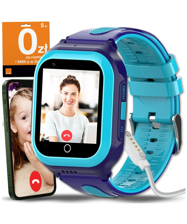 Išmanusis laikrodis vaikams laikrodis GPS WhatsApp skambučiai WiFi 4G kamera + SIM
