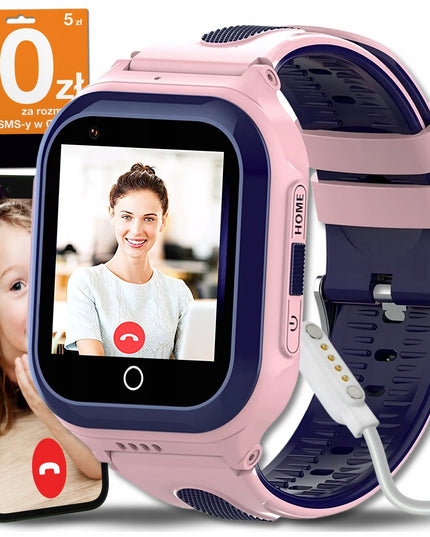 Išmanusis laikrodis vaikams laikrodis GPS WhatsApp skambučiai WiFi 4G kamera + SIM