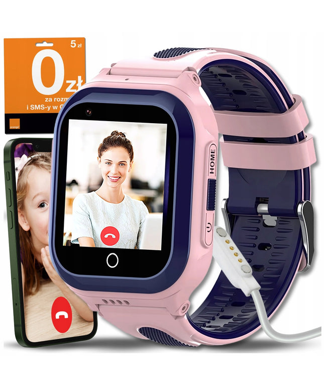 Išmanusis laikrodis vaikams laikrodis GPS WhatsApp skambučiai WiFi 4G kamera + SIM