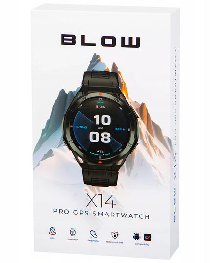Vyriškas išmanusis laikrodis BLOW X14 PRO GPS AMOLED, atsparus vandeniui, sportinis