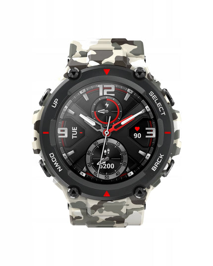 Išmanusis laikrodis „Amazfit T-Rex“, „Camo Green“, 5 ATM, „Bluetooth“, GPS, 390 mAh
