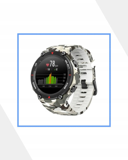 Išmanusis laikrodis „Amazfit T-Rex“, „Camo Green“, 5 ATM, „Bluetooth“, GPS, 390 mAh