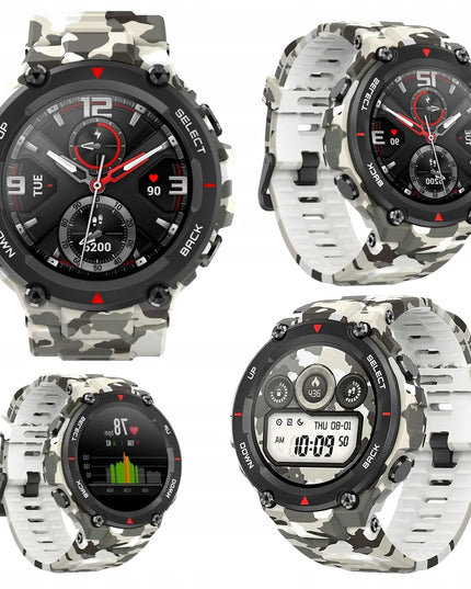 Išmanusis laikrodis „Amazfit T-Rex“, „Camo Green“, 5 ATM, „Bluetooth“, GPS, 390 mAh