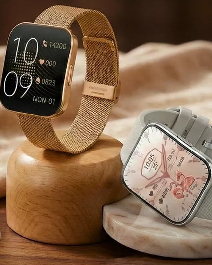 Moteriškas išmanusis laikrodis Vess TKY47 suapvalintu 3D ekranu, AMOLED menu ir 4 dirželiais