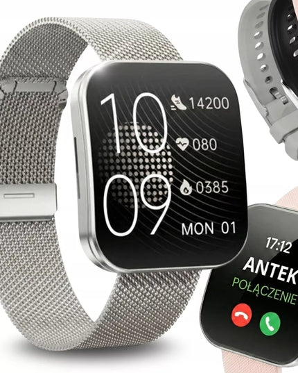 MOTERIŠKAS IŠMANUSIS LAIKRODIS VESS SU UŽLENKTU 3D EKRANU, AMOLED IR 4 DIRŽELIAIS