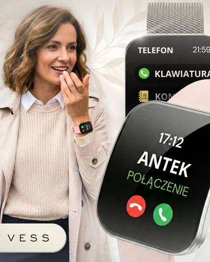 MOTERIŠKAS IŠMANUSIS LAIKRODIS VESS SU UŽLENKTU 3D EKRANU, AMOLED IR 4 DIRŽELIAIS