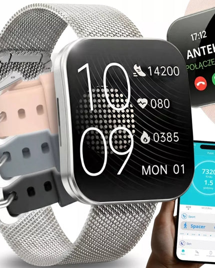 MOTERIŠKAS IŠMANUSIS LAIKRODIS VESS SU UŽLENKTU 3D EKRANU, AMOLED IR 4 DIRŽELIAIS