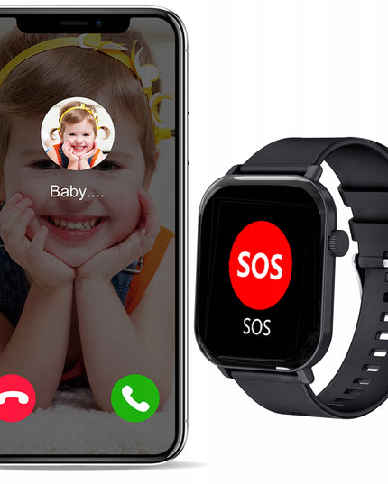 Išmanusis laikrodis vaikams BLOW su telefono funkcija, SMS, Bluetooth ir IP68 apsauga, juodas